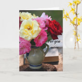 母の日折りグリーティングカード カード (黄色い花)