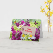 母の日折りグリーティングカード カード (黄色い花)