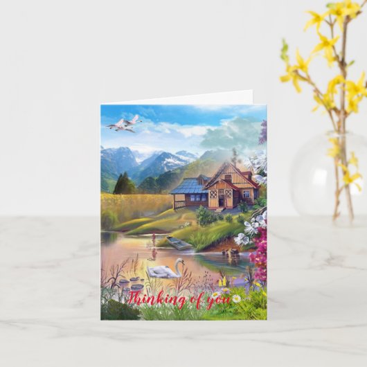 母の日折りグリーティングカード カード (黄色い花)