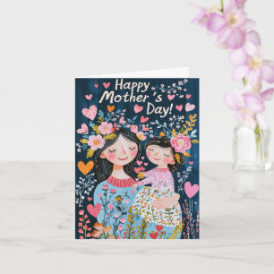 母の日折りグリーティングカード カード