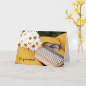 母の日折りグリーティングカード カード (黄色い花)