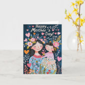 母の日折り紙グリーティングカード カード (黄色い花)