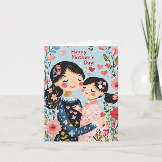 母の日折り紙グリーティングカード カード (正面)