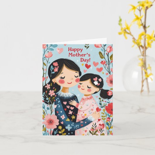 母の日折り紙グリーティングカード カード (黄色い花)