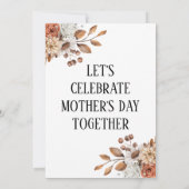 母の日招待状 – ブラウンハット付きレディ 招待状 (裏面)