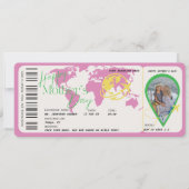 母の日搭乗券サプライズバウチャーギフト 招待状 (正面)