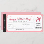 母の日旅行搭乗券のギフト証明書 (正面/裏面)