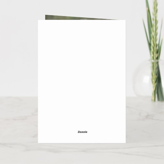 母の日最高のの写真を書き出す母へ 箔グリーティングカード (裏面)