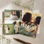 母の日最高のの写真をMum Everに書く 箔グリーティングカード