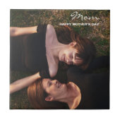 母の日最高の友のカスタム写真 タイル (正面)