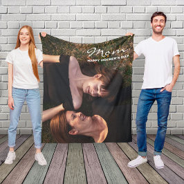 母の日最高の友のカスタム写真 フリースブランケット