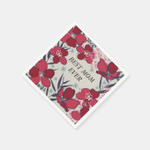 母の日最高の母のフローラ スタンダードカクテルナプキン (角)