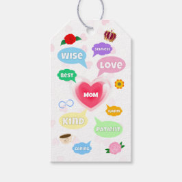 母の日最高の母の言葉雲クイーンクラウンラブ ギフトタグ