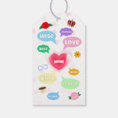 母の日最高の母の言葉雲クイーンクラウンラブ ギフトタグ (裏面)