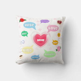 母の日最高の母の言葉雲クイーンクラウンラブ クッション
