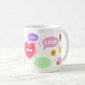 母の日最高の母の言葉雲クイーンクラウンラブ コーヒーマグカップ (正面右)