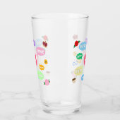 母の日最高の母の言葉雲クイーンクラウンラブ タンブラーグラス (左)