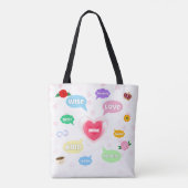 母の日最高の母の言葉雲クイーンクラウンラブ トートバッグ (裏面)