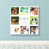 母の日最高の母の過去の写真コラージュ金ゴールドハート キャンバスプリント (インサイチュ (ウッドフロア))