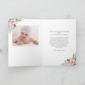 母の日最高の母のEVER写真コラージュフローラ カード (内部)