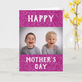 母の日最高の母のEver Kids写真 カード (黄色い花)