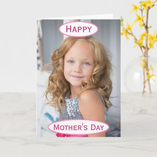 母の日最高の母のEver Kids写真 カード (黄色い花)