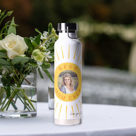 母の日最高の母は今までカスタムの写真はあなたを愛する ウォーターボトル