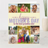 母の日最高の編集可能おばあちゃん8枚 カード (正面)