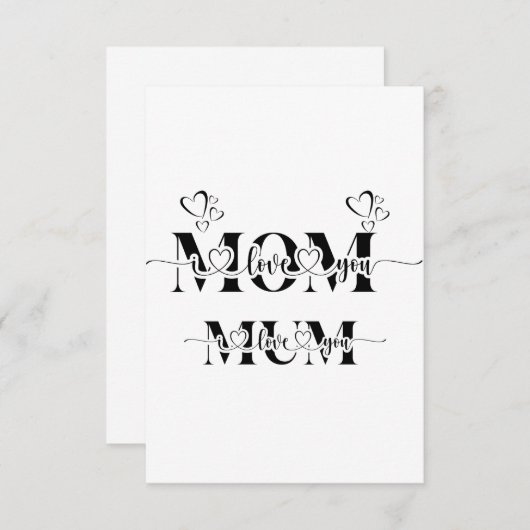 母の日札 招待状 (正面/裏面)