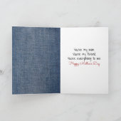 母の日棒の女の子とデイジー友人 カード (内部)