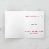 『母の日母の会計士へ』 カード (内部)