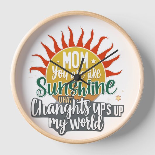 母の日照時計 壁時計 (正面)