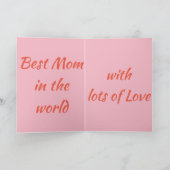 母の日特派員はあなたのため私のハートお母さんです カード (内部)