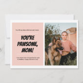 母の日犬ママかわいいペットの写真 シーズンカード (正面)