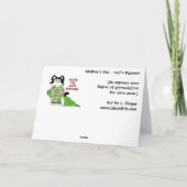 母の日猫のパジャマカード カード (裏面)