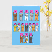 母の日猫好き.. カード (黄色い花)