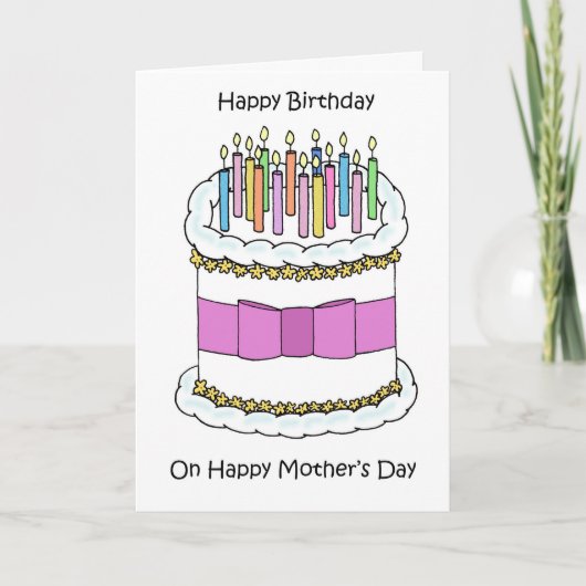 母の日生まれのお誕生日おめでとう カード (正面)