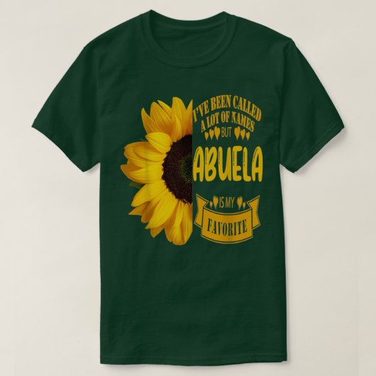 母の日祖父母の日ビッグヒマワリAbuela Tシャツ (デザイン正面)