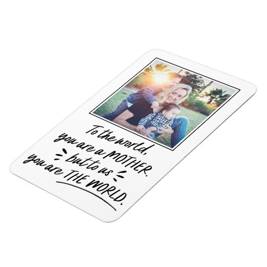 母の日私たちにあなたは世界写真である マグネット (左側)