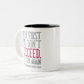 母の日第2子第2母生まれおもしろいから ツートーンマグカップ (正面左)