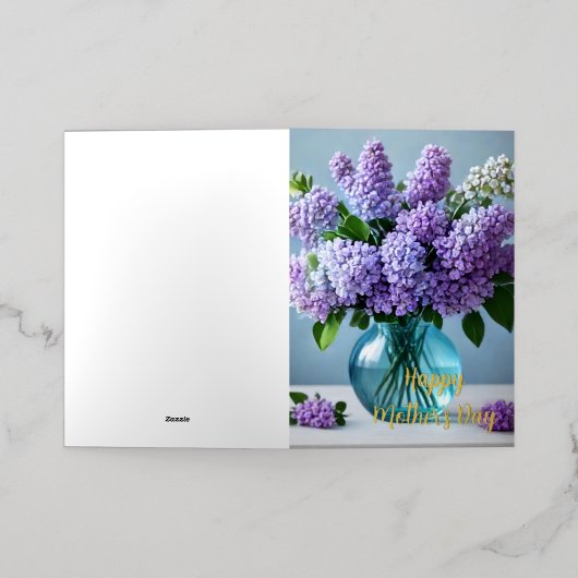 母の日箔グリーティングカード 箔グリーティングカード (外側レイダウン)