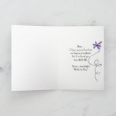 母の日紫スニーカーとデイジーブーケ カード (内部)