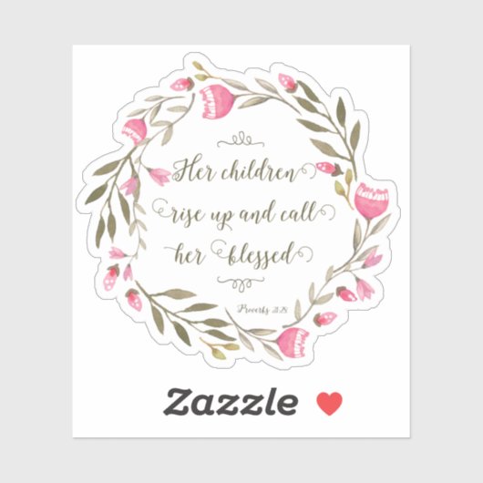 母の日聖なる書物、 経典箴言31:2 シール (シート)