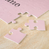 母の日親愛母の手紙ピンクタイポグラフィ ジグソーパズル (側面)
