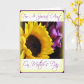 母の日記叔母の日のカード カード (黄色い花)