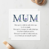 母の日詩 ノートカード (正面/裏面インサイチュ)