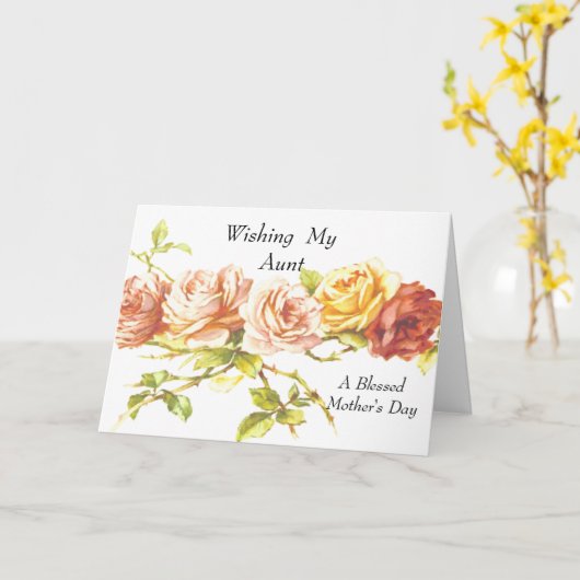 母の日賛美におばが カード (黄色い花)