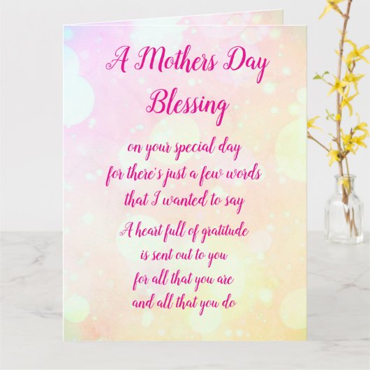 母の日賛美挨拶 カード (黄色い花)