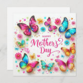 母の日輝く蝶々 シーズンカード (正面/裏面)
