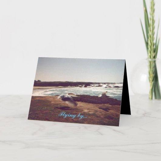 母の日飛んでいるの"By"グリーティングカード カード (正面)